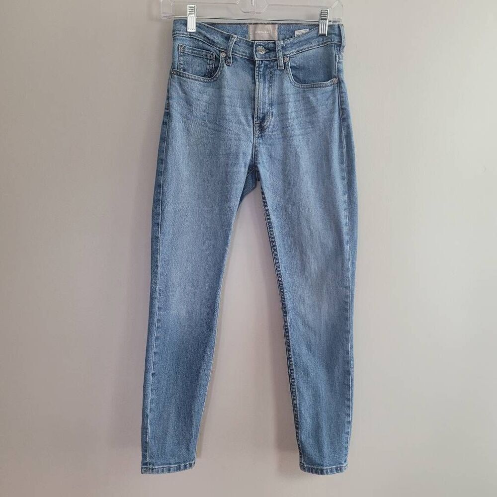 Everlane 26 ankle high rise denim jeans medium wash preppy casual everyday